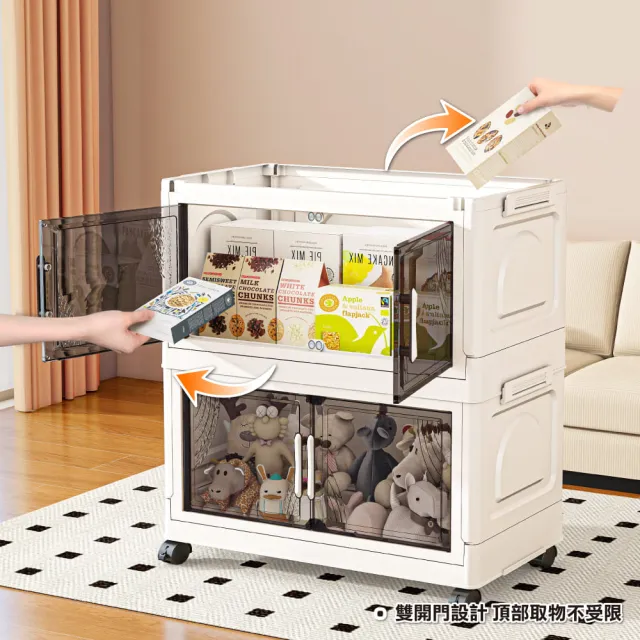 【ONE HOUSE】80寬 555L 大櫻經典款雙開門折疊收納櫃-六層(收納箱/置物櫃/收納架)