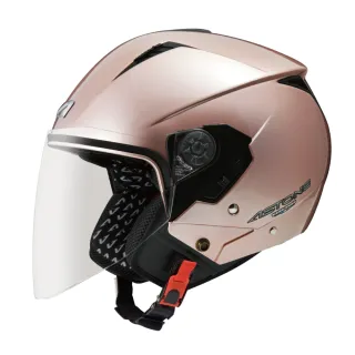 【ASTONE】官方直營-RST素色 3/4罩安全帽(玫瑰金 深灰 平光黑 白 平光古銅 平光桃紫 平光黑銀 淺粉 螢光黃)