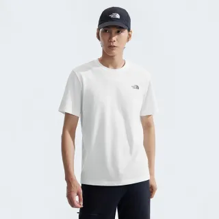 【The North Face 官方旗艦】北面男款白色吸濕排汗短袖T恤｜89QVFN4(排汗衫)