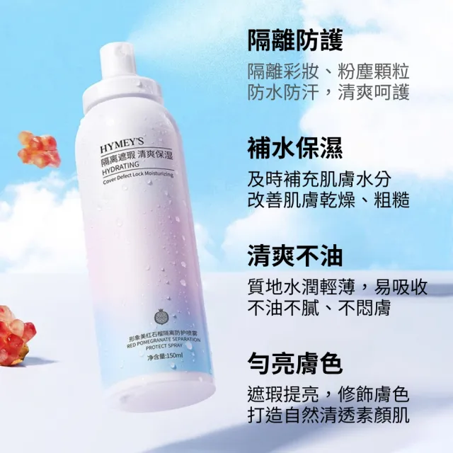 【iBloom】形象美紅石榴防曬噴霧150ml-4入組(防曬 隔離霜 隔離噴霧 隔離防護噴霧)