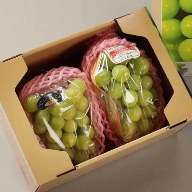 【RealShop】日本長野麝香+岡山晴王葡萄共2房 1.1kg±10%x1盒(水果禮盒 送禮)