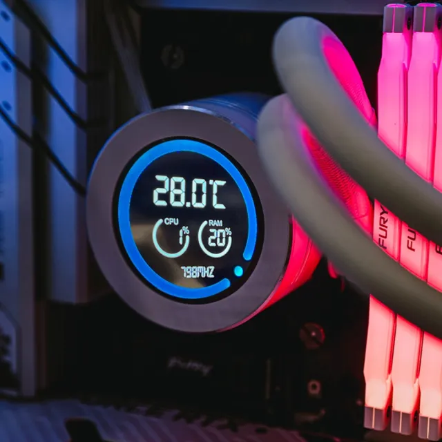 【darkFlash 大飛】大飛 Nebula DN240D 一體式 水冷 CPU 散熱器-白色(斷碼屏)