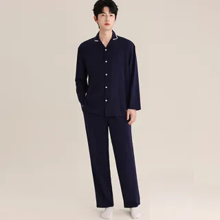 Hygieia天絲莫代爾+棉男性居家休閒長袖睡衣套裝(天絲莫代爾+棉男性居家休閒長袖睡衣套裝H560116)