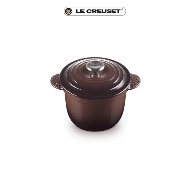 【Le Creuset】琺瑯鑄鐵萬用窈窕鍋18(巧克力棕-鋼頭)