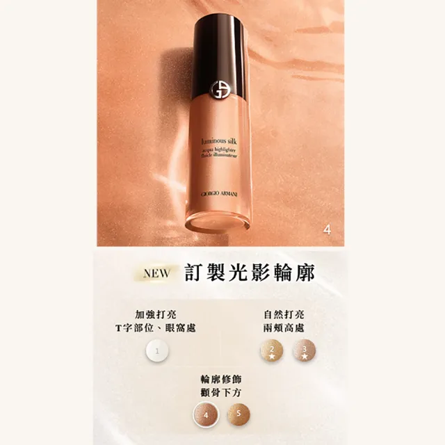 【ARMANI 亞曼尼】官方直營 輕透亮水緞光影露 12ml(腮紅/輪廓打亮修飾