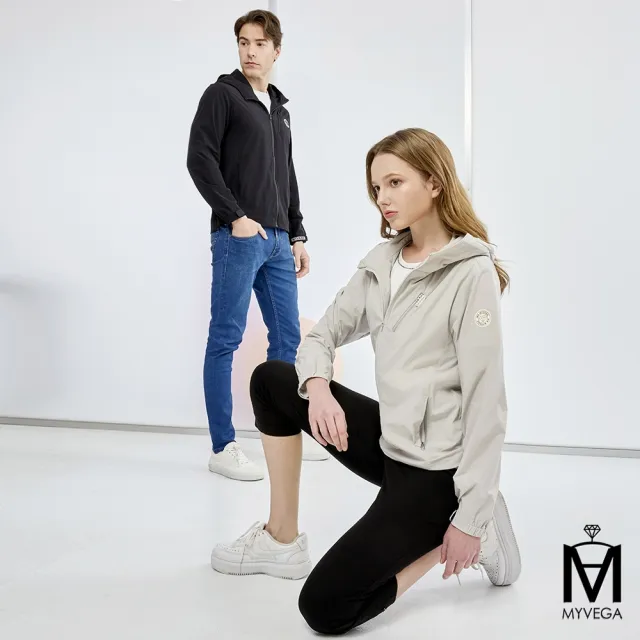 【MYVEGA 麥雪爾】MA涼感連帽充氣頸枕呼呼衣外套-男女款任選(防曬外套/罩衫/連帽外套)
