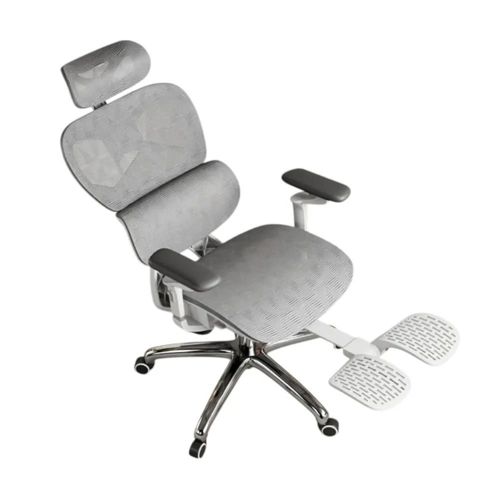 【b.a.l.f 琦晟】腿靠款-人體工學透氣網椅(鋁合金腳 多項調節 電競椅 多功能電腦椅 辦公椅 躺椅 椅子)