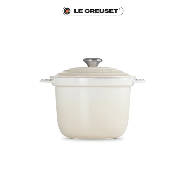 【Le Creuset】萬用窈窕鑄鐵鍋 20(蛋白霜-鋼頭-內鍋黑)