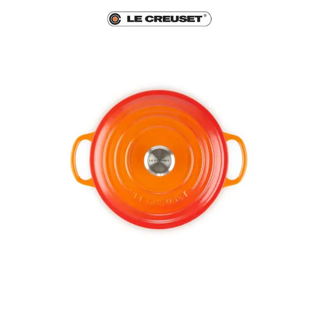Le Creuset】典藏琺瑯鑄鐵鍋圓鍋20cm(火焰橘-鋼頭) - momo購物網- 好評
