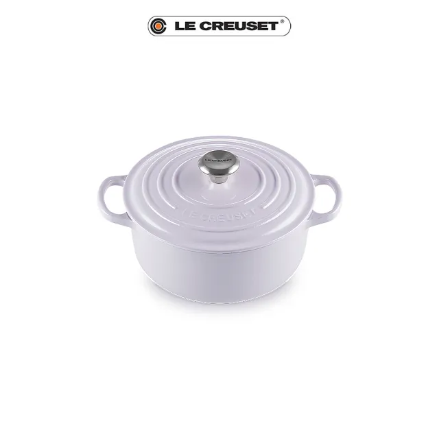 【Le Creuset】典藏琺瑯鑄鐵鍋圓鍋 20 cm(柔粉紫)