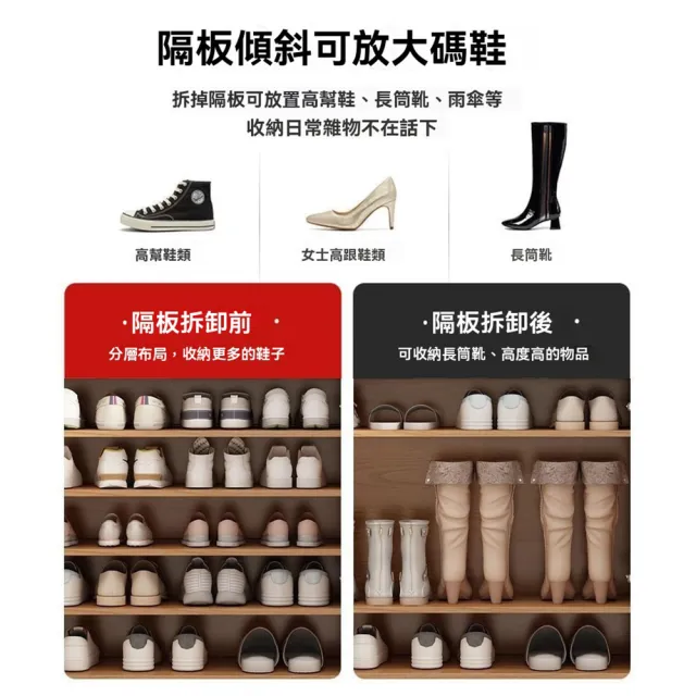 【BELLAEVEN】大容量鞋櫃(全家男女鞋櫃 六層鞋櫃 玄關櫃 鞋架 隔間櫃 兩門抽屜 收納櫃)