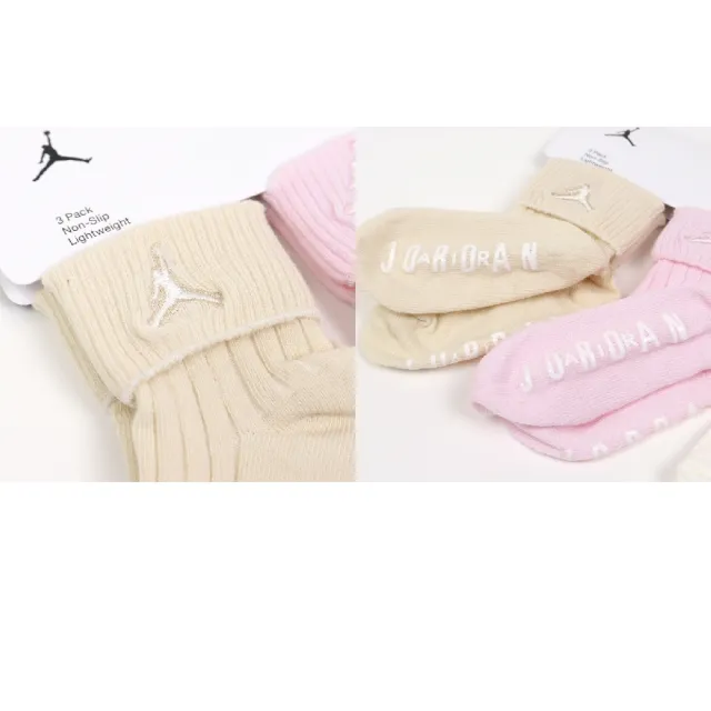 【NIKE 耐吉】休閒襪 Non Slip Lightweight 小童 寶寶襪 童襪 嬰兒 喬丹 3雙入(JD2523101TD-003)