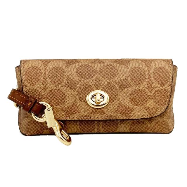【COACH】C LOGO眼鏡墨鏡太陽眼鏡收納盒(焦糖)