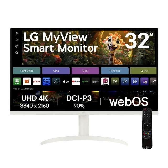 【LG 樂金】32SR75U-W 31.5型 VA 4K 60Hz 智慧螢幕(HDR 10/webOS/5ms)
