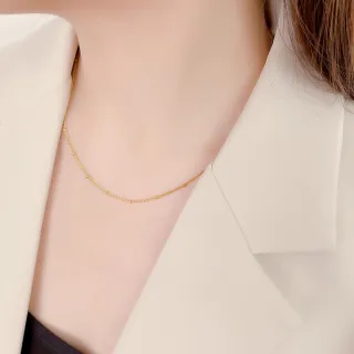 【UME.Acce】豆豆圓珠鈦鋼項鍊(鈦鋼 鈦鋼項鍊 鋼項鍊 豆豆鍊 圓珠鍊 素鍊 基本款)