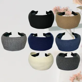 【卡樂熊】針織寬版坑條造型髮箍(遮白髮兩用髮箍髮圈)