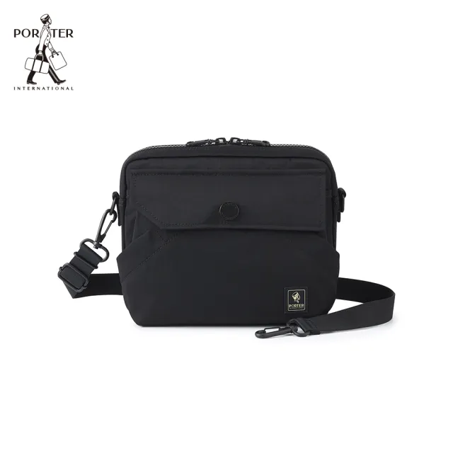 【PORTER INTERNATIONAL】精粹休閒LAPSE斜背包(黑)