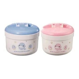 【KU.KU. 酷咕鴨】密封式兩用粉撲盒(藍/粉)