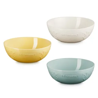 【Le Creuset】春日花園系列瓷器沙拉碗 25cm(洋甘菊/蛋白霜/海洋之花 3色選1)