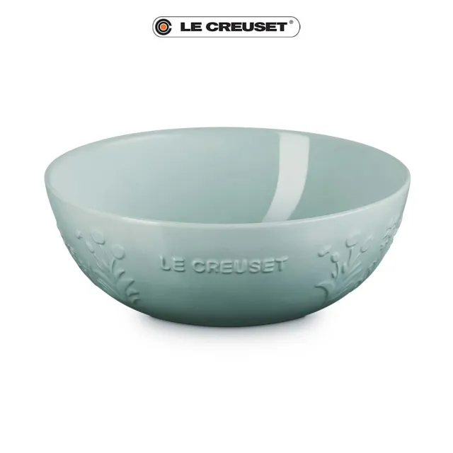 【Le Creuset】春日花園系列瓷器沙拉碗 25cm(洋甘菊/蛋白霜/海洋之花 3色選1)