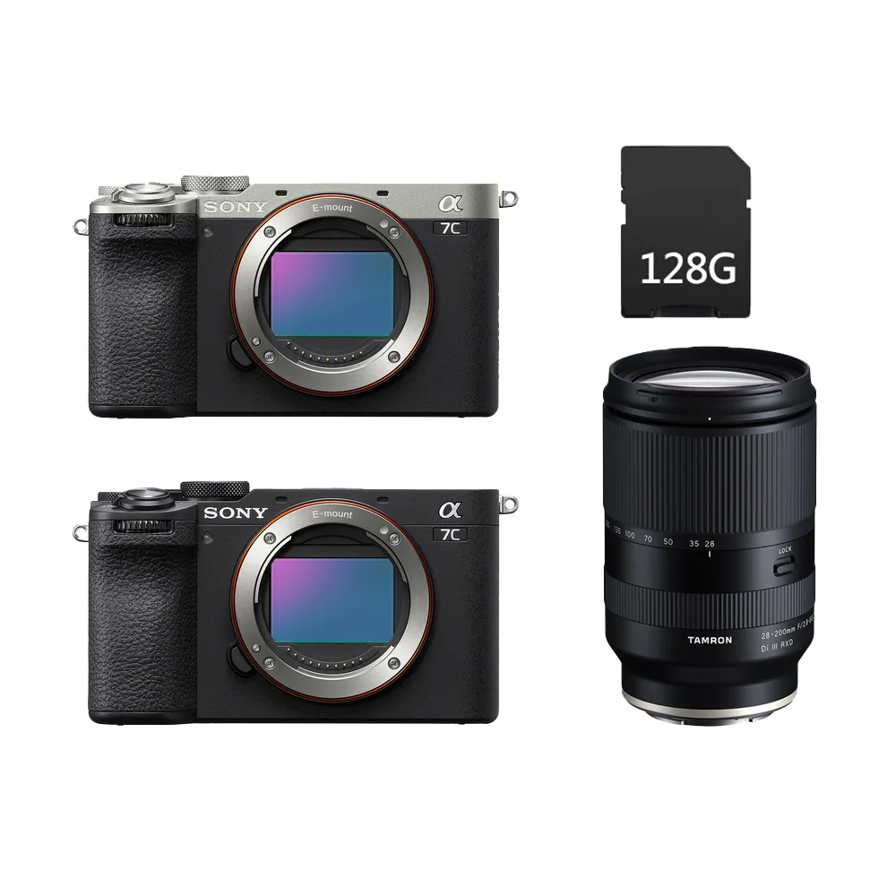 【SONY 索尼】ILCE-7CM2 A7CM2 α7C II 單機身+TAMRON 28-200mm A071 + 128G記憶卡(公司貨)