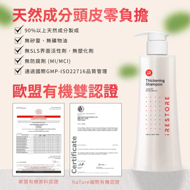 【iRestore】極淨舒壓健髮洗髮精(輕鬆控油強健滋養髮根)