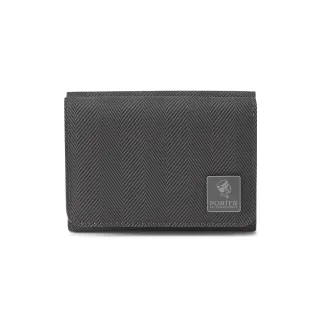 【PORTER INTERNATIONAL】交換禮物 低調奢華MELODY三折零錢短夾(靜謐灰)