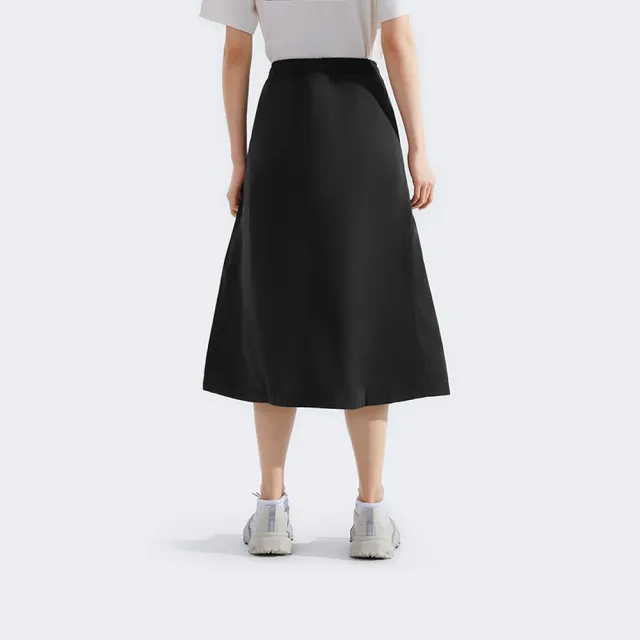 【The North Face】TNF 休閒 運動 防潑水中長裙 W TNF EASY WIND SKIRT - AP 女 黑(NF0A8C54JK3)