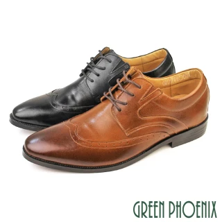【GREEN PHOENIX 波兒德】男 紳士鞋 商務鞋 德比鞋 新郎鞋 全真皮 台灣製(棕色、黑色)