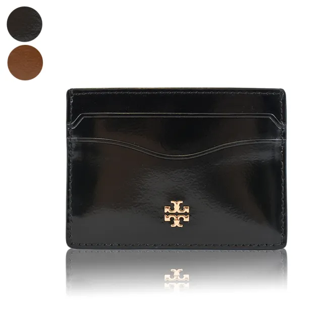 【TORY BURCH】EMERSON 金字LOGO漆皮名片夾(新款任選)