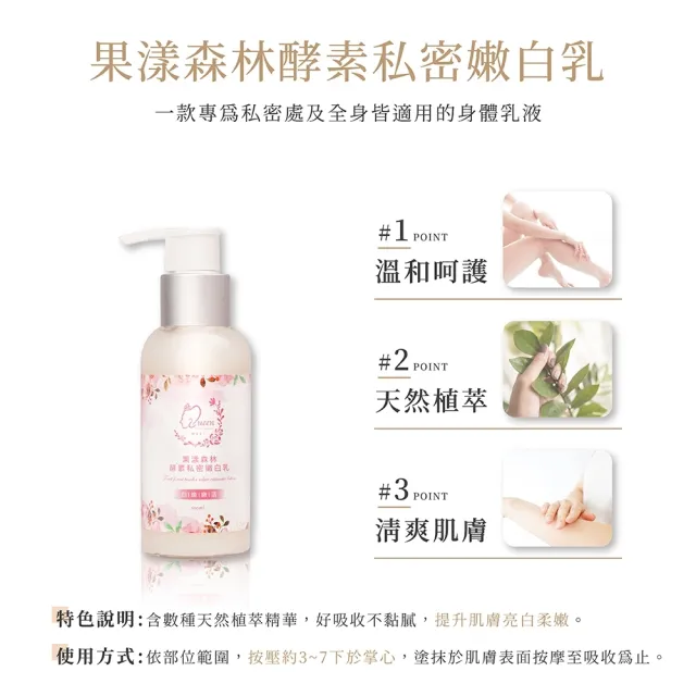 【MINI YANG】水果酵素 私密肌嫩白乳 100ml(天然水果萃取酵素 私密處美白乳液)