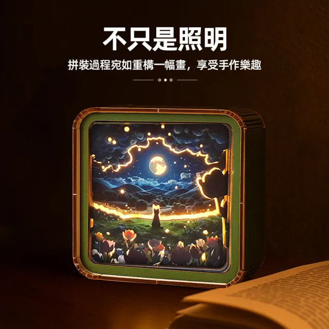 【上手家居】3D拼圖夜燈手做材料包(diy材料包/diy手作/手工材料包)
