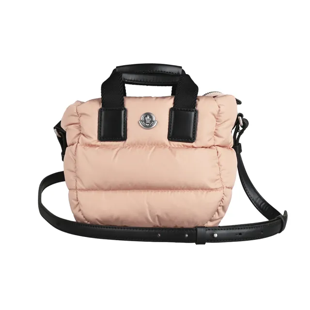 【MONCLER】MONCLER CARADOC 絎縫設計可調可拆式肩帶斜背/手提/托特包(迷你/粉紅)