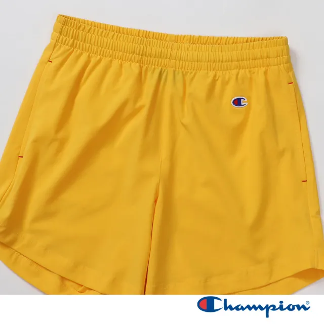 【Champion】官方直營 女款-SPORTS 素面運動短褲-黃色(CW-BS501-748)