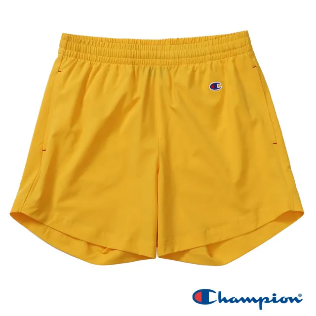 【Champion】官方直營 女款-SPORTS 素面運動短褲-黃色(CW-BS501-748)