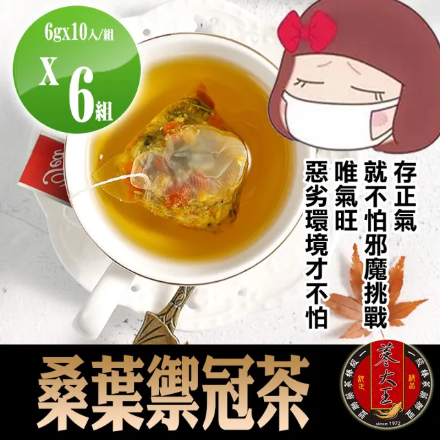 【蔘大王】桑葉禦冠茶包X6組(6gX10入/組)長效期版(增強正氣 去除穢氣 安全過關)