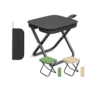 【啾愛你】三色任選擇一 戶外輕量隨身摺疊椅折疊凳(超輕量口袋椅 露營椅 野餐椅 小折凳 排隊椅童軍椅)