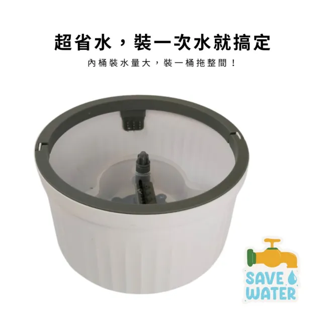 【美琦】淨污分離拖把組(省水拖把 汙水分離 髒污分離 拖把組 平板拖把)