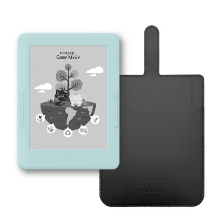 【HyRead】收納保護套優惠組 Gaze Mini+ 6吋閱讀器 (淺蔥青)+收納保護套霧黑色