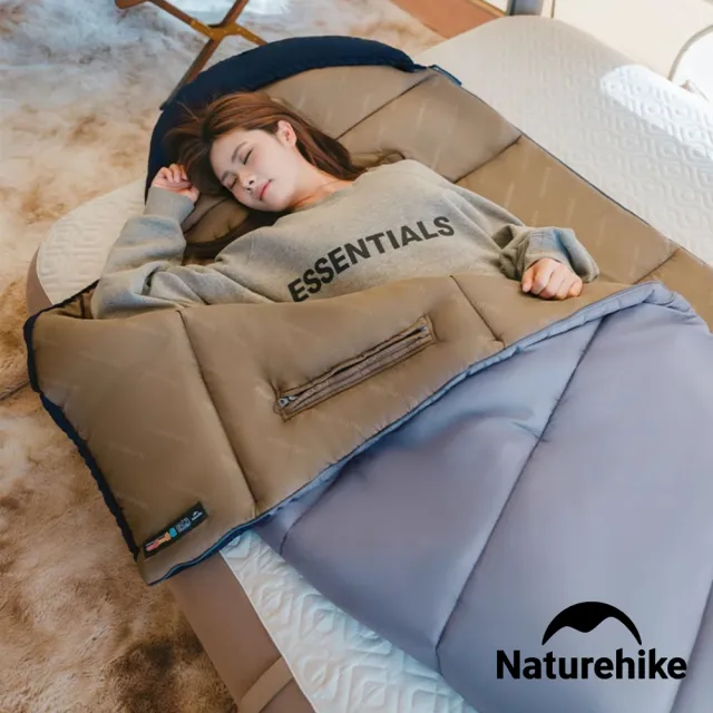 【Naturehike】晴天PL02可拼接機洗帶帽睡袋 U450 WS028(台灣總代理公司貨)