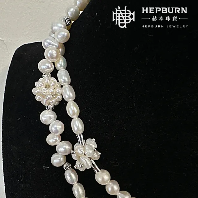 【赫本珠寶】($5280)設計款花團錦簇天然珍珠項鍊毛衣練