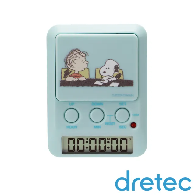 【DRETEC】Snoopy史努比聯名款_日本多用途學習時間計時器-湖水綠(T-590GNPN2)