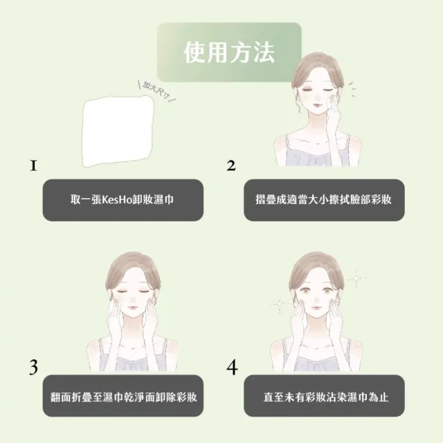 【鑫運來】◎Kesho積雪草卸妝濕巾50抽-3包入