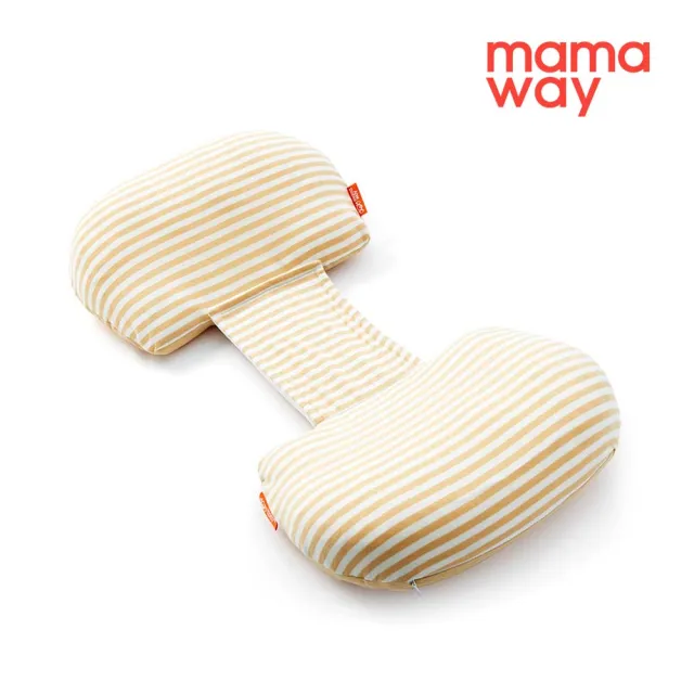 【mamaway 媽媽餵】敷料親膚棉貝殼枕 枕心x1+枕套x1(孕婦枕 側睡枕 多功能萬用枕)