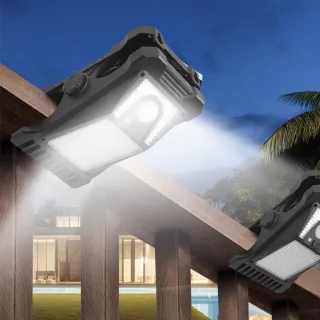 【媽媽咪呀】太陽能LED感應燈 免釘免鑽夾子燈(庭院燈 戶外燈 壁燈 LED夾燈 露營燈)