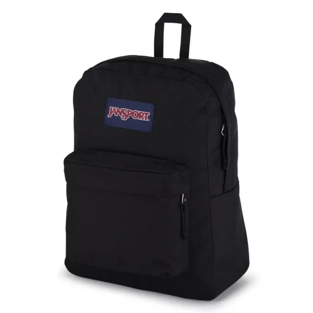 【JANSPORT】雙11 SUPERBREAK PLUS 後背包 後背包 運動包 雙肩背包 黑(JS0A4QUE008)