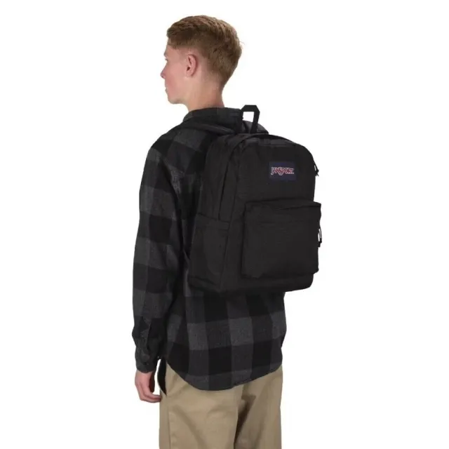 【JANSPORT】雙11 SUPERBREAK PLUS 後背包 後背包 運動包 雙肩背包 黑(JS0A4QUE008)