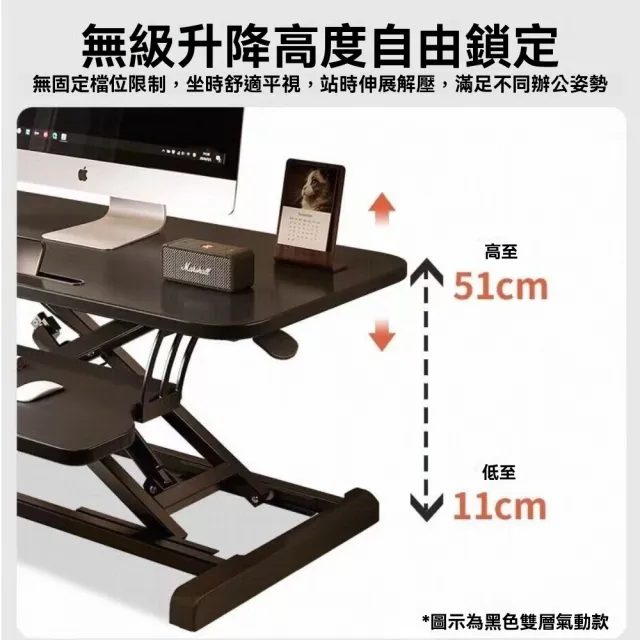 【匠俱】單層氣動升降桌桌板(桌面升降桌 桌上型升降桌 筆電桌 桌上升降桌 手動升降桌)