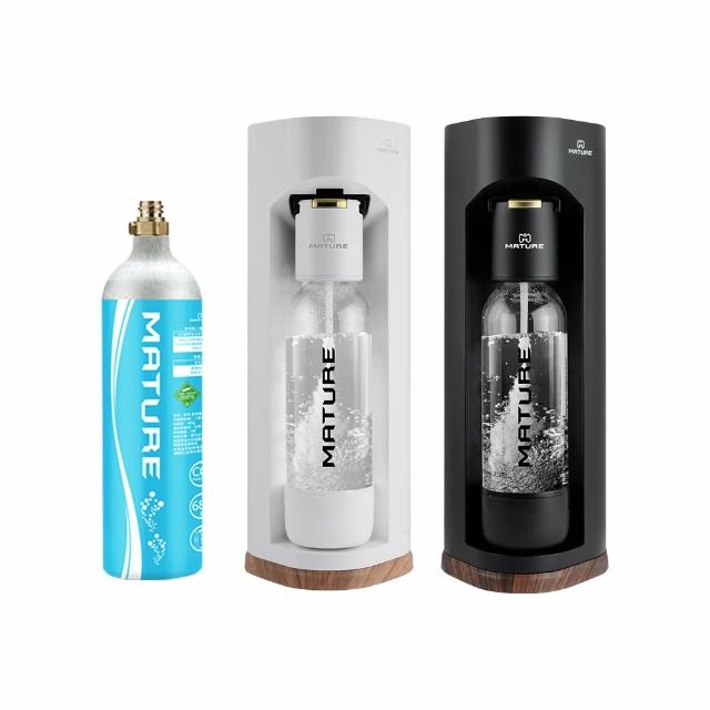【MATURE 美萃】Luxury440系列氣泡水機680g氣瓶單支組(二色可選)