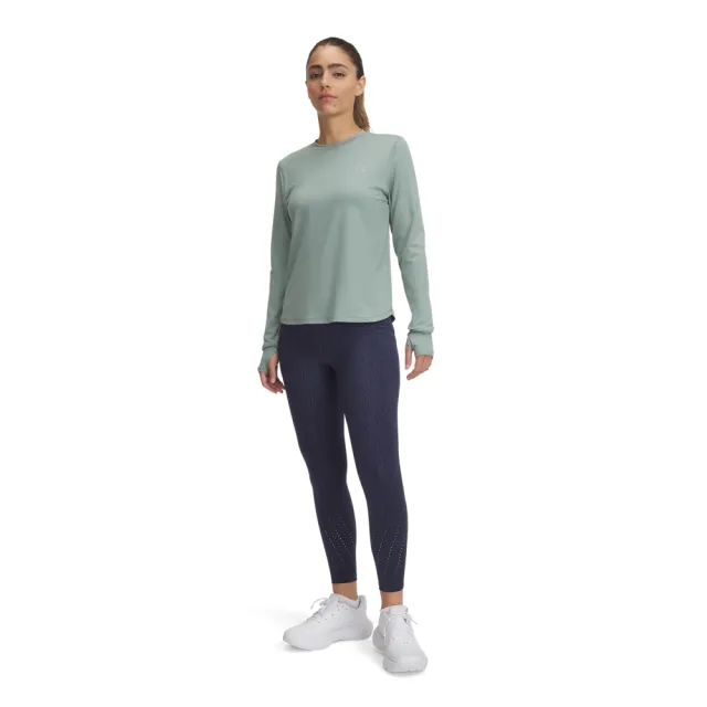 【UNDER ARMOUR】UA 女 Launch Elite涼感系列 Print 緊身九分褲_1386334-044(深藍色)